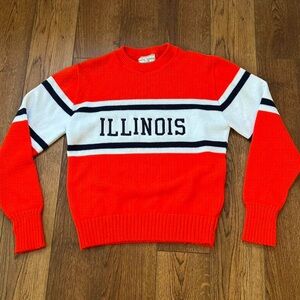Vintage Orange University of Illinois Sweater